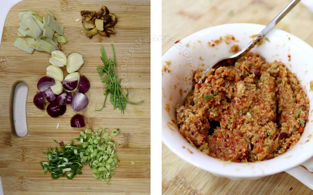 Ingredients for curry paste