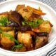 Tofu and shiitake in soy ginger sauce