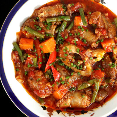 Beef and sausage stew