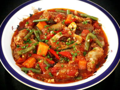 Beef and sausage stew