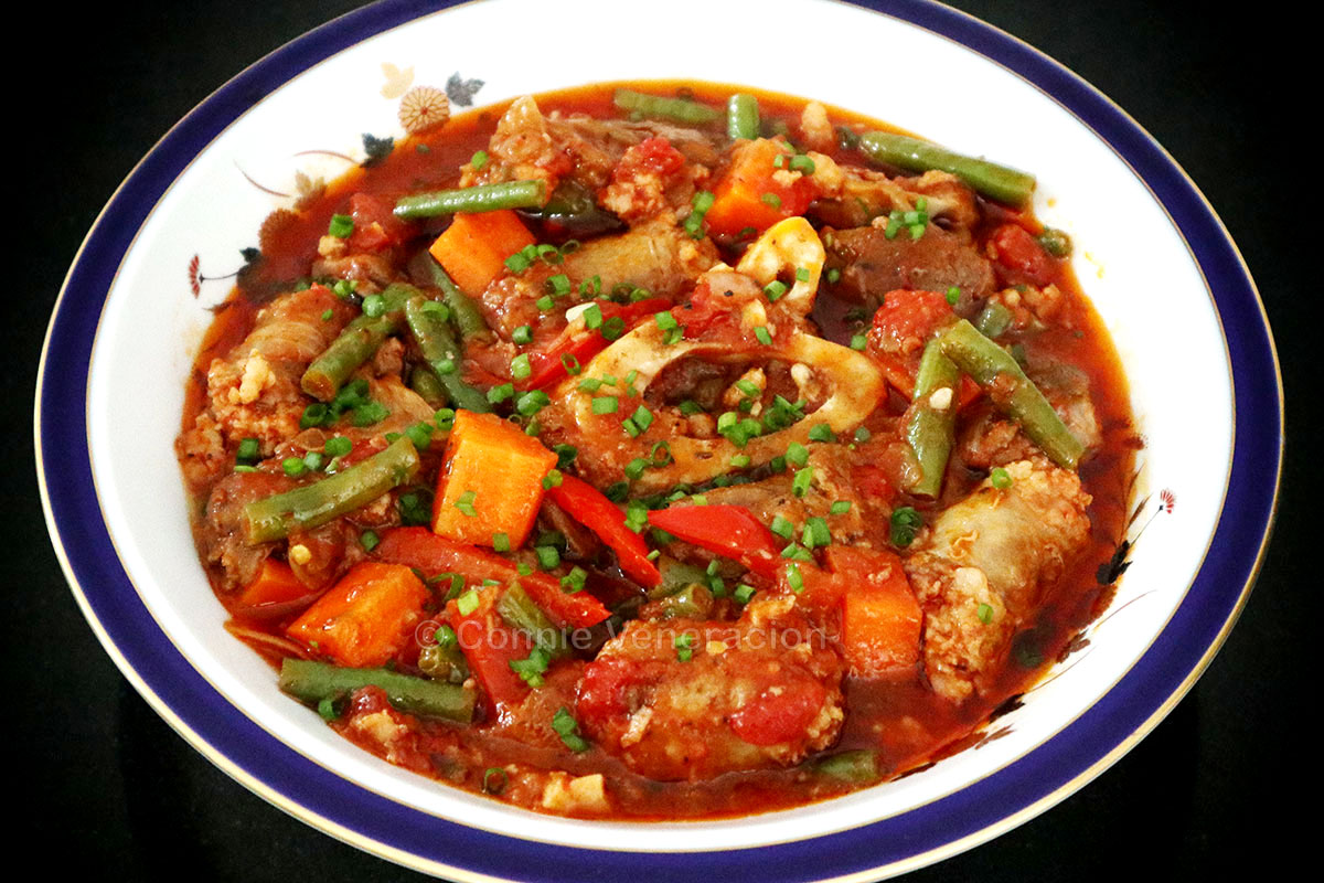 Beef and sausage stew