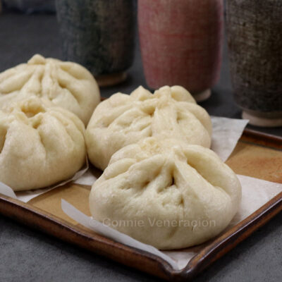Chinese steamed pork buns (baozi)