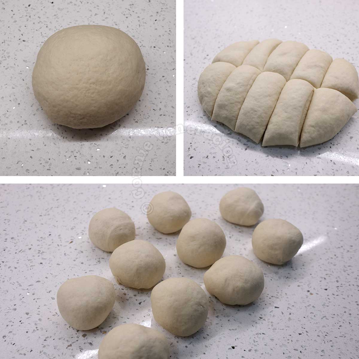 Forming dough into balls
