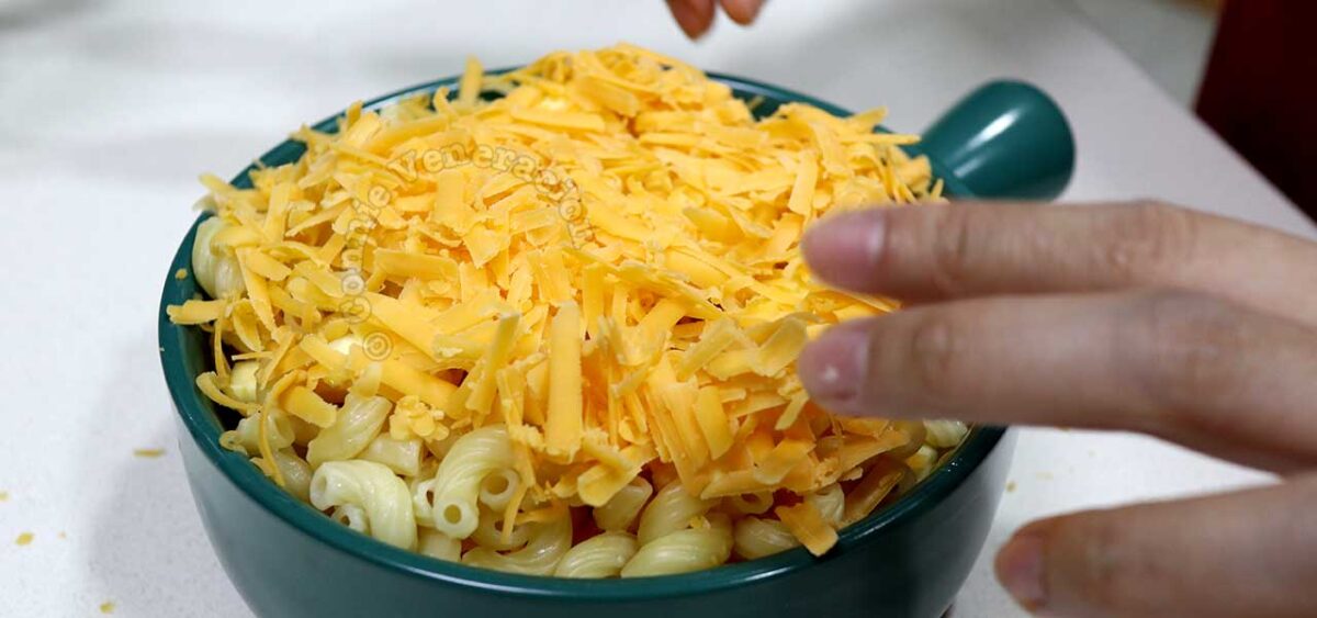 18th century mac and cheese before baking