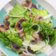 Fresh mushroom and vegetable salad with lemon butter dressing