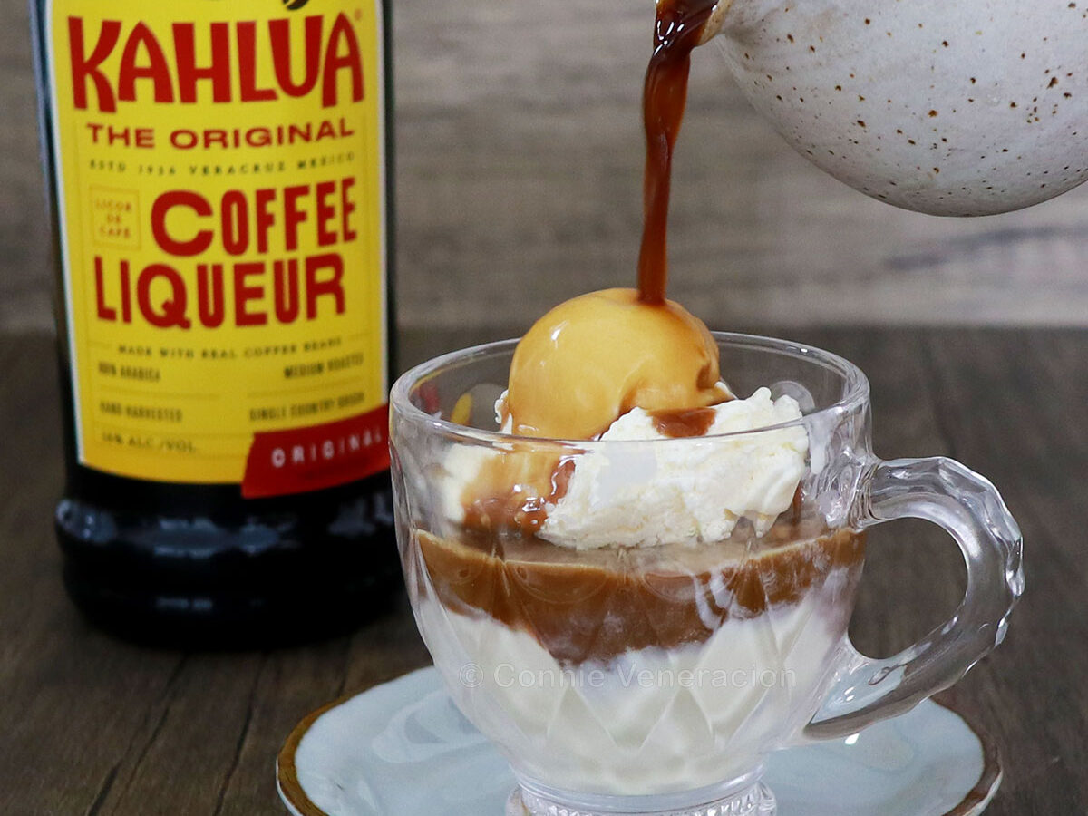 Affogato with Kahlua