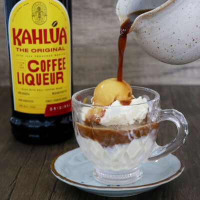 Affogato with Kahlua