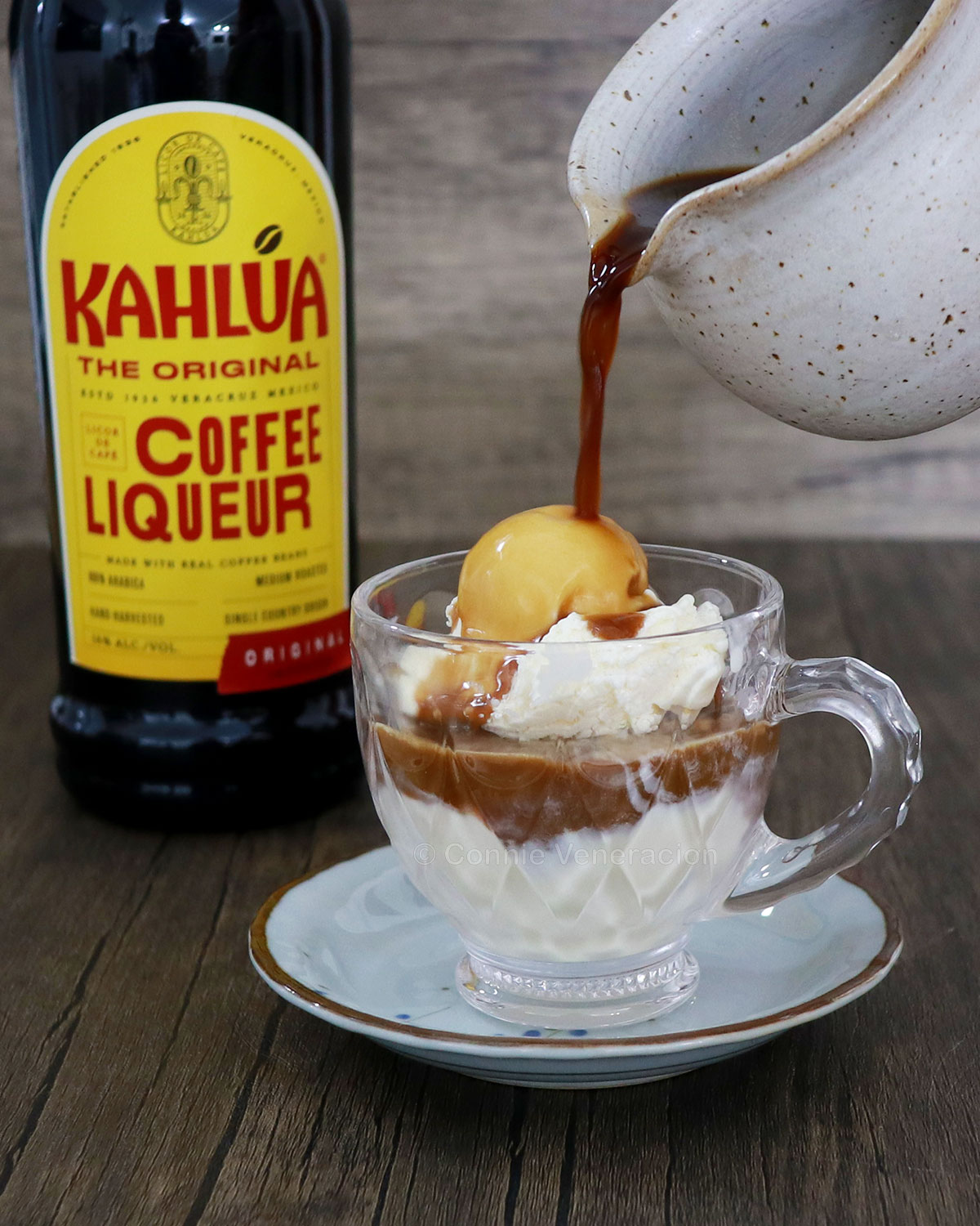 Affogato with Kahlua