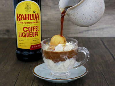 Affogato with Kahlua