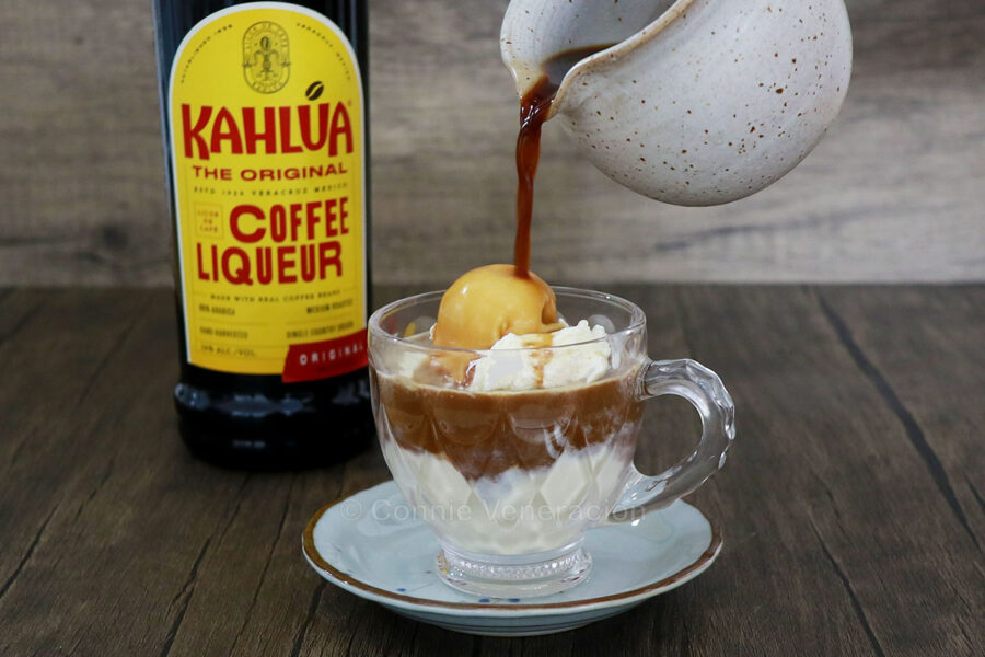 Affogato with Kahlua
