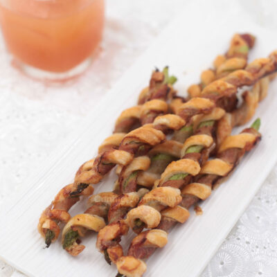 Bacon asparagus puff pastry spirals