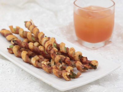 Bacon asparagus puff pastry spirals