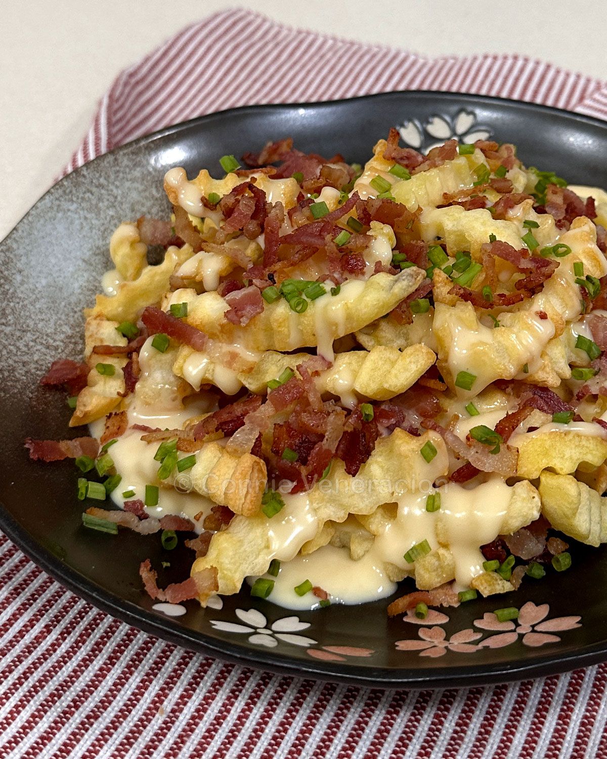 Fast and easy cheesy bacon fries