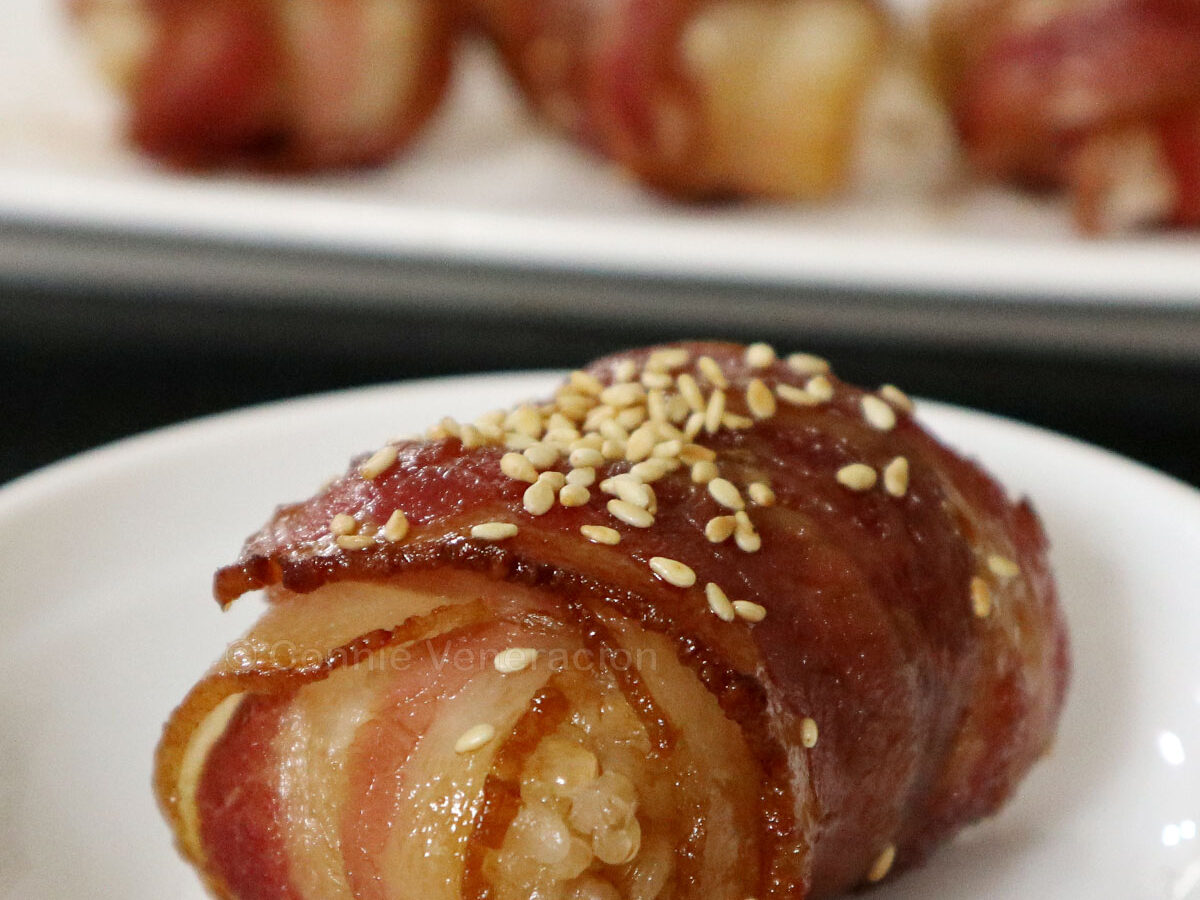 Bacon teriyaki rice balls