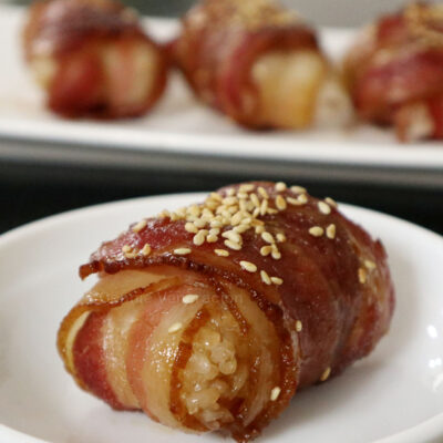 Bacon teriyaki rice balls