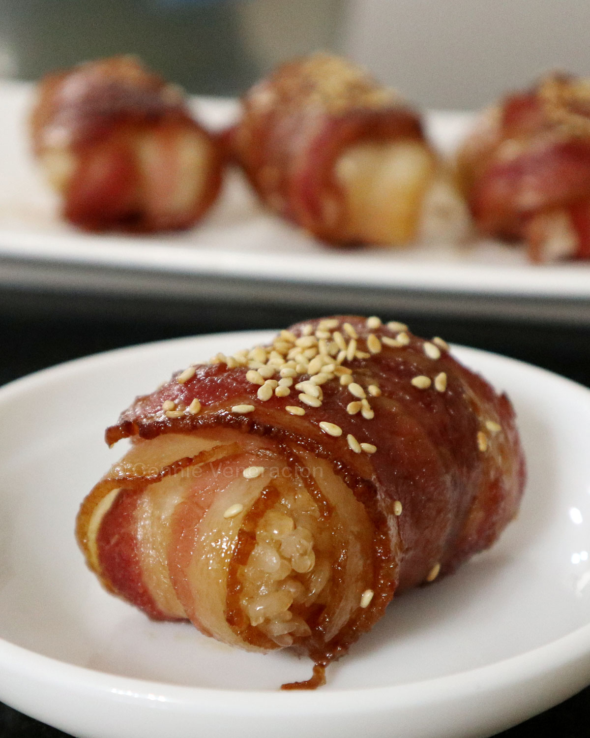 Bacon teriyaki rice balls