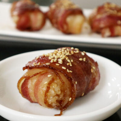 Bacon teriyaki rice balls