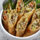 Fried bean sprouts spring rolls (lumpiang togue)