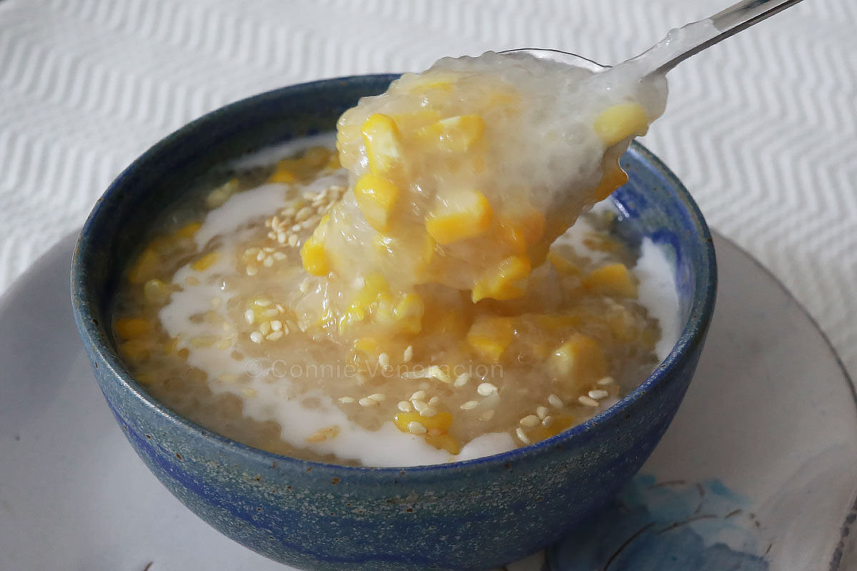 Che bap (Vietnamese sweet corn, tapioca and coconut)