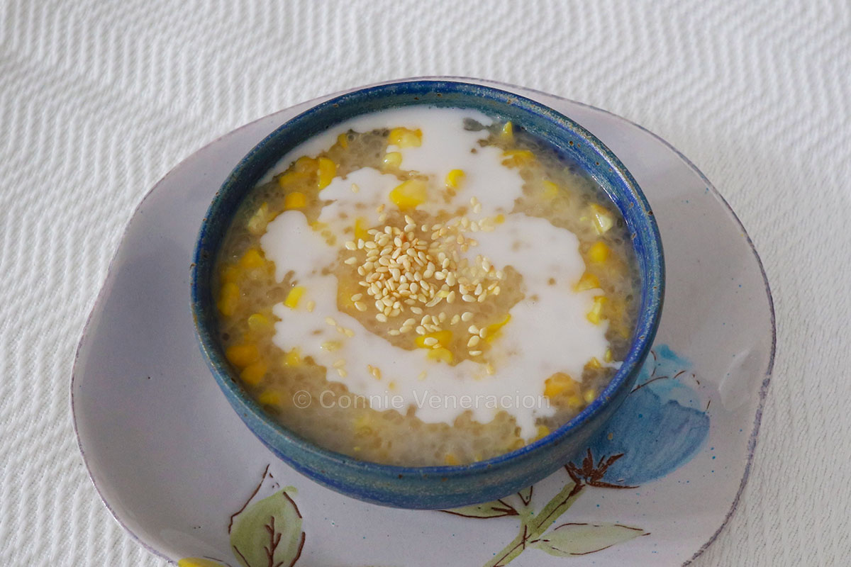 Che bap (Vietnamese sweet corn, tapioca and coconut)